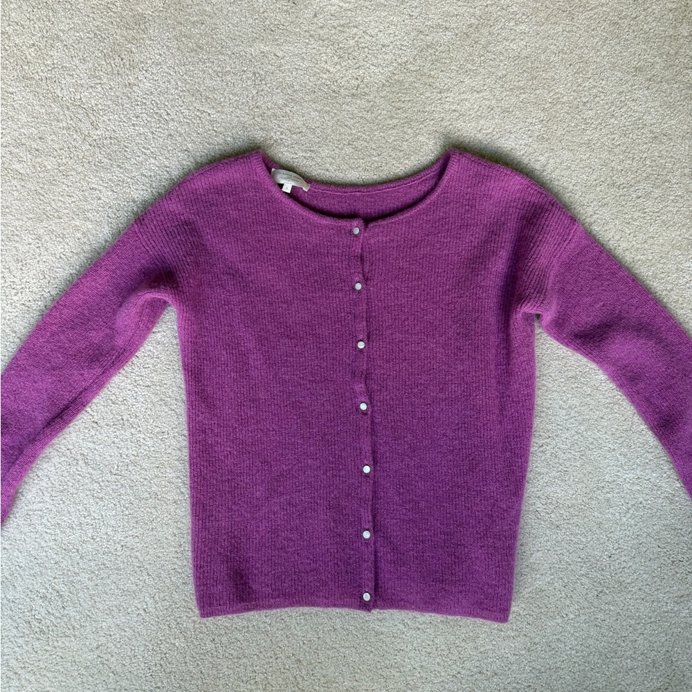 Sezane orchid Gaspard cardigan - Picture 2 of 9